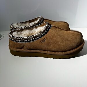 UGG Brown and White Slippers